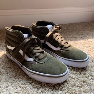 High Top Green Suede Vans